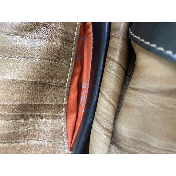 Mario Hernandez Leather Bag Shoulder Tan Black Tote Pockets  Check Pictures - Picture 8 of 16